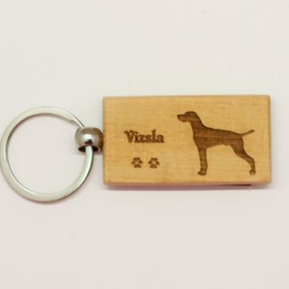 Vizsla Wood Keychain