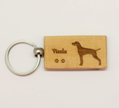 Vizsla Wood Keychain