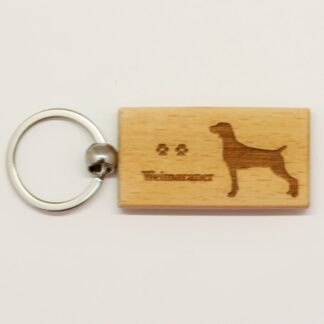 Weimaraner Wood Keychain