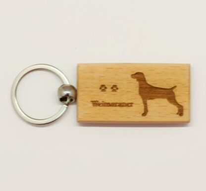 Weimaraner Wood Keychain