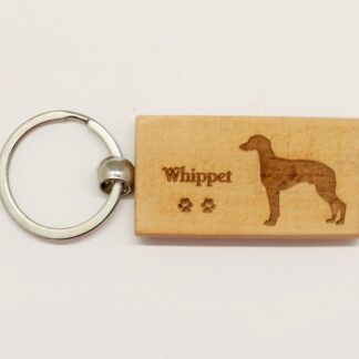 Whippet Wood Keychain