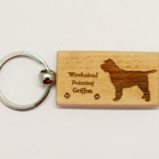 Wirehaired Pointing Griffon Wood Keychain