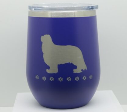 PC 12 oz wine tumbler engraved with Cavalier King Charles Spaniel