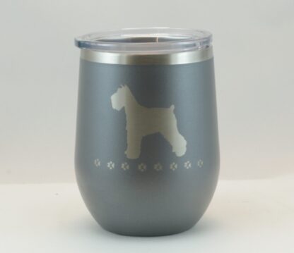 PC 12 oz wine tumbler engraved with Miniature Schnauzer