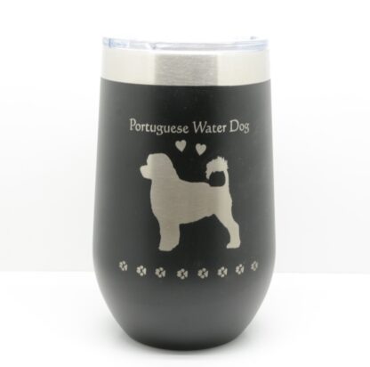 PC-16oz-Wine-Black-Portuguese Water Dog