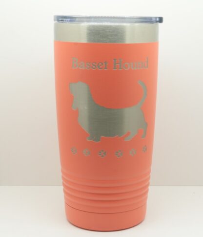 PC-20oz-Tumbler-Coral-Basset Hound