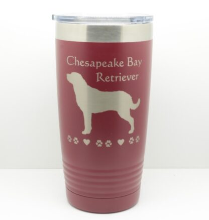 PC-20oz-Tumbler-Maroon-Chesapeake Bay Retriever