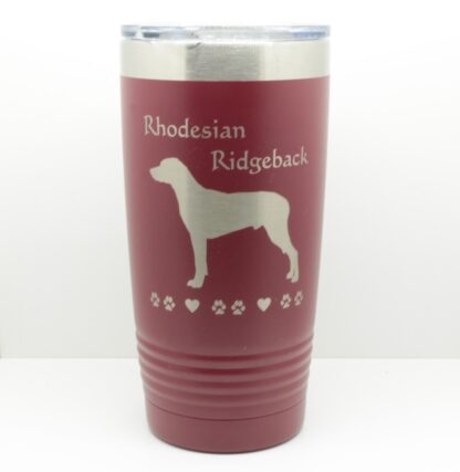 PC-20oz-Tumbler-Maroon-Rhodesian Ridgeback