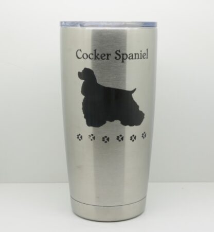 PC-20oz-Tumbler-Silver-Cocker Spaniel